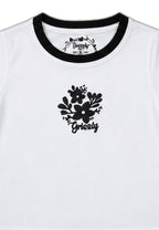 GIRLS S/S RINGER FASHION TEES (EMBROIDERY)