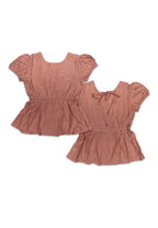 GIRLS WOVEN PUFF SLEEVE BLOUSE