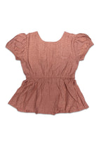 GIRLS WOVEN PUFF SLEEVE BLOUSE