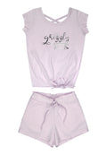 Shortsleeve Tee w/ Criss-cross back & Short Set