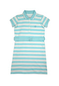 Stripes Pique Collar Dress w/ Belt