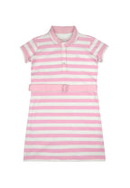 Stripes Pique Collar Dress w/ Belt