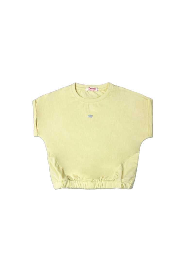 GIRLS BOXY CROP TOPS (METAL LABEL)
