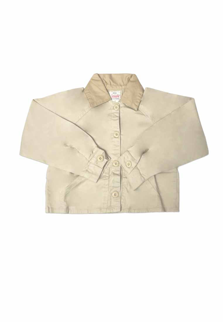 GIRLS TWILL RAGLAN CROPPED JACKET