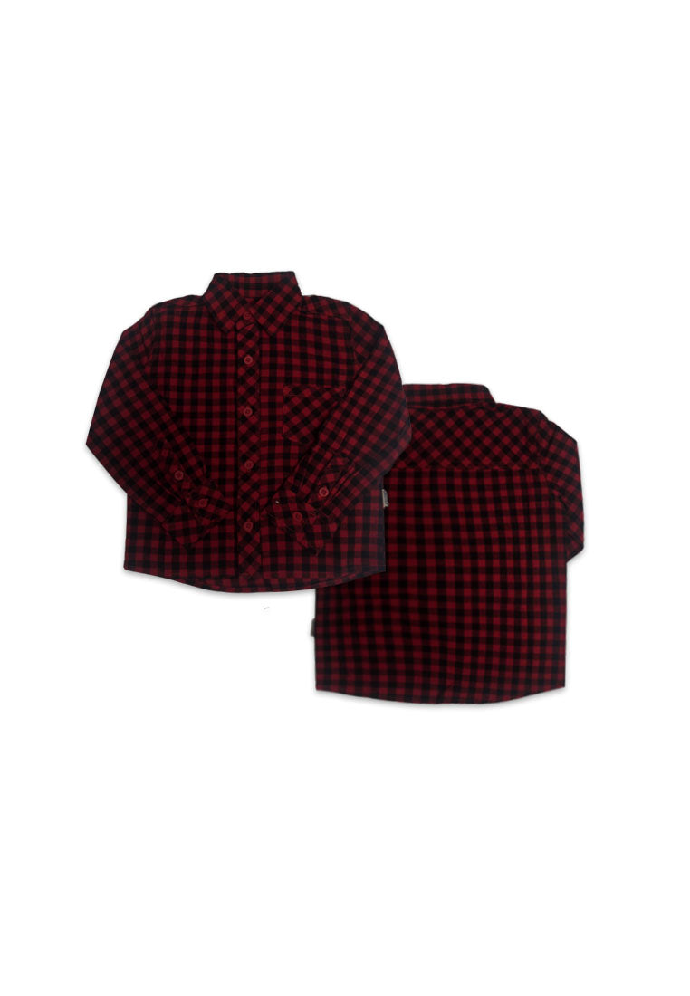 TODDLER BOYS CHECKERED LS POLO