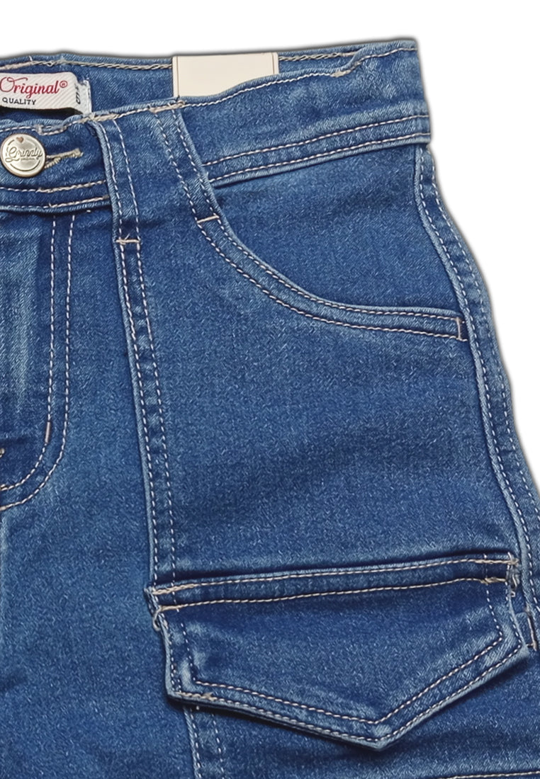 GIRLS DENIM CARGO SHORTS