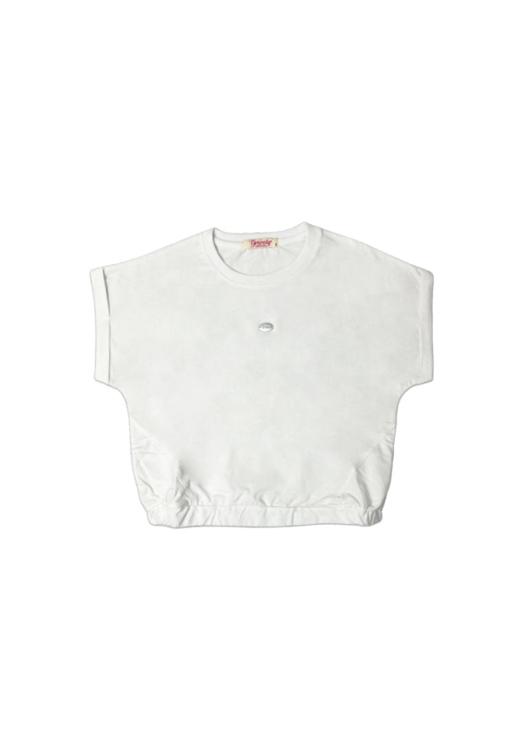 GIRLS BOXY CROP TOPS (METAL LABEL)