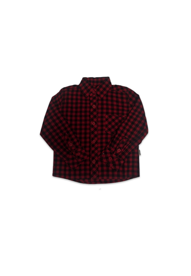 TODDLER BOYS CHECKERED LS POLO