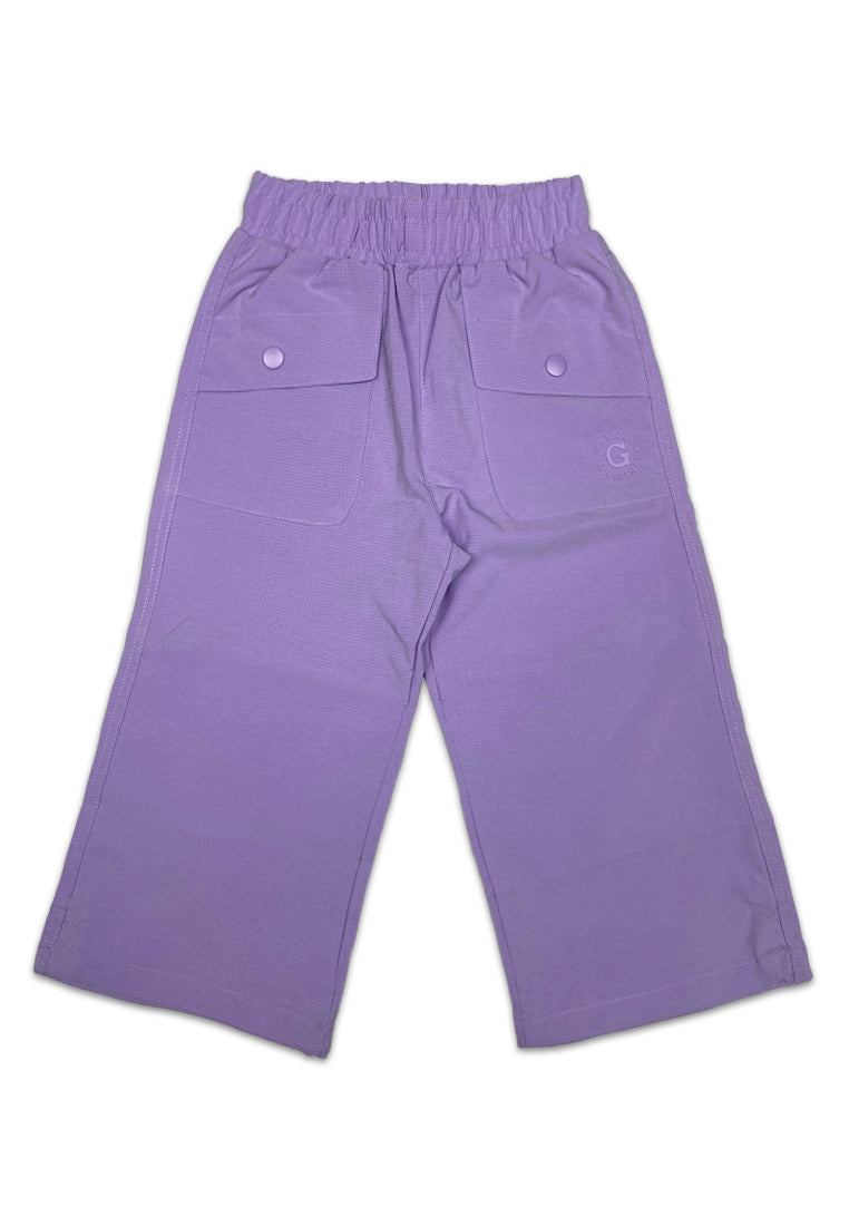 GIRLS GARTERIZED WIDE LEG PANTS